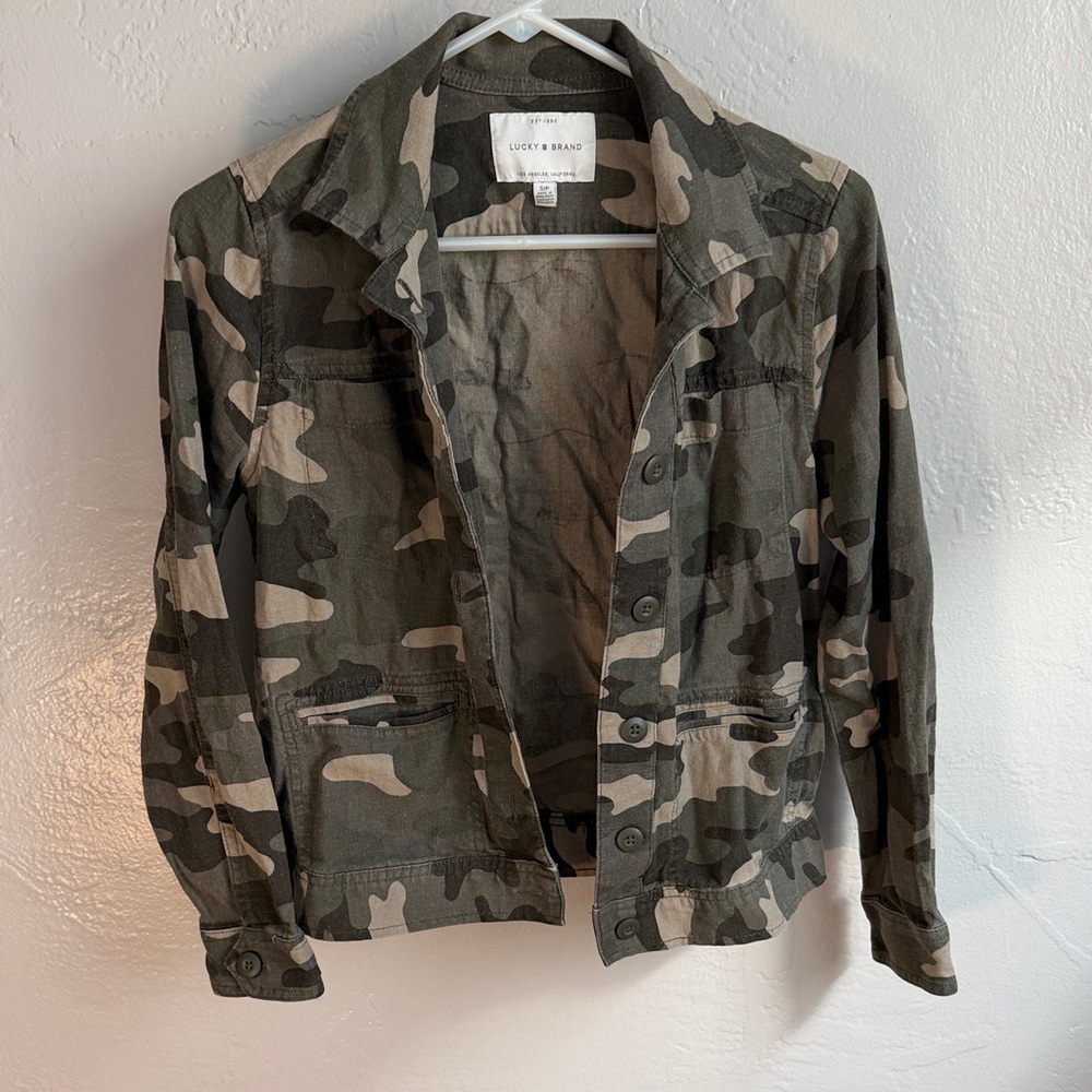 Lucky Brand Camouflage Utility Jacket